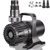 WaterRebirth PS-3200GPH pump close-up shows durable silicon carbide shaft for long-lasting performance.