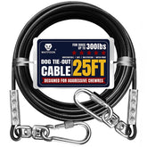 WATFOON tie-out cable with 25ft reach for safe yard play and recall training