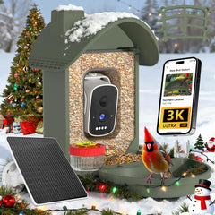 WAVEEME Bird Feeder with Camera front view for immersive backyard birdwatching