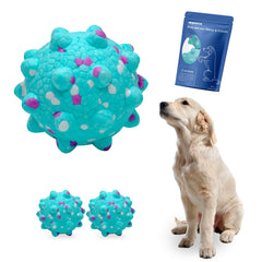 Wavevo dog ball tough ETPU closeup highlighting durable chew design for aggressive chewers.