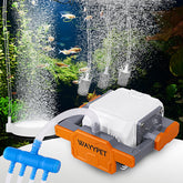 WAYYPET aquarium air pump front view shows compact profile for strong aeration in large tanks.