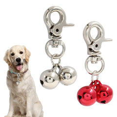 Waziaqoc bells for pet collars in silver provide a light, audible cue for easy pet tracking.