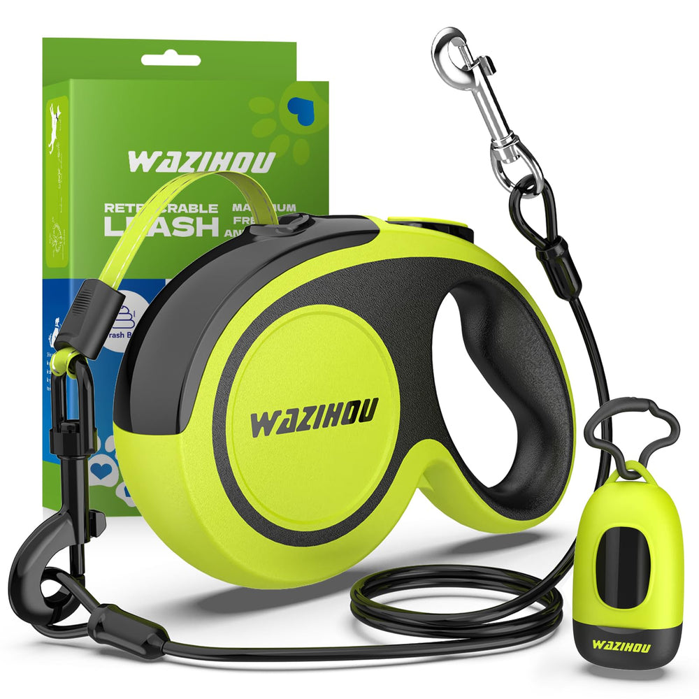 WaziHou upgraded retractable leash with 18 ft reach for safer outdoor exploration