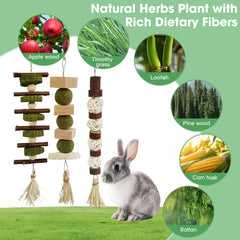 WDEFUN Bunny Chew Loofah provides abrasive texture for teeth grinding