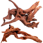 WDEFUN driftwood two-piece aquarium decor with natural texture creates a striking tank landscape.
