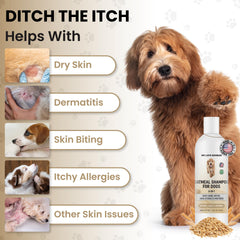 We Love Doodles 5-in-1 oatmeal shampoo-ingredients-oatmeal highlights natural skin-soothing oats.