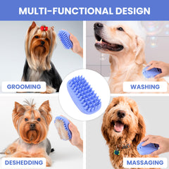We Love Doodles bath brush highlights the ergonomic grip for comfortable, extended bathing sessions.