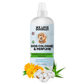 We Love Doodles dog cologne bottle delivers lasting freshness after bath.