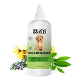 We Love Doodles dog ear cleaner bottle for gentle daily ear care