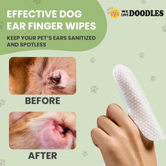 We Love Doodles dog ear wipes finger-wipe design for quick cleaning