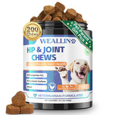 WEALLIN dog joint supplement chicken chews bottle supports mobility while offering a tasty, easy-to-feed joint treat.