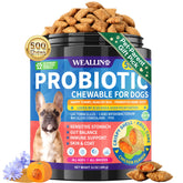 WEALLIN Dog Probiotics Chews packaging shown for easy daily care and gut support