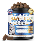 WEALLIN flea and tick chews soft-cat texture for easy feeding and daily protection.