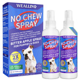 WEALLIN No Chew Spray bottle 120ml deters chewing on furniture.