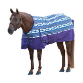 WeatherBeeta ComFiTec Essential Turnout 220G in purple Navajo print—waterproof, breathable protection for daily turnout.