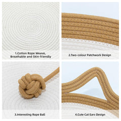 Weavelyrics cat-ear-handle enables easy carrying of the bed.