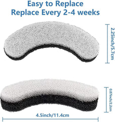 WECATION soaked-before-use filter shown reducing carbon dust in water.