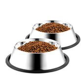WEDAWN stainless steel dog bowl with mirror finish for easy cleaning.