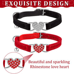 Weewooday breakaway heart-bling cat collar with safety feature for worry-free outings.
