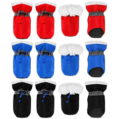 Weewooday dog boots with adjustable-drawstring secure paw fit for outdoor use