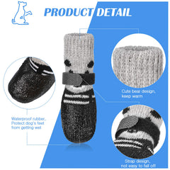 Weewooday dog boots adjustable-drawstring ensure secure fit during active play.