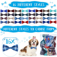 Weewooday dog bow tie Hawaiian style bright colors for festive occasions