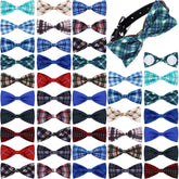 Weewooday dog bow tie plaid pattern close-up on collar for stylish daily wear