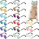 Weewooday dog sunglasses with round metal frames for daily wear and photos.