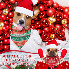 Weewooday dog wearing ugly sweater bandana adds cute seasonal charm for photos.