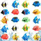 Weewooday floating fish ornament in a tank adds lifelike movement for vibrant aquarium decor.