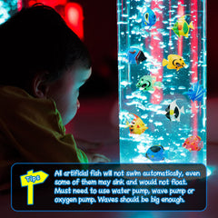 Weewooday moving fish ornament tank-03 creates dynamic focal points in freshwater aquariums.