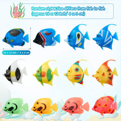 Weewooday tiny floating fish ornament in tank-04 ideal for shrimp tanks and glass vessels.