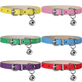 Weewooday leather cat collar pink bell helps track pets with a playful style.