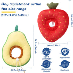 Weewooday peach-pattern cat cone adds cute style during care