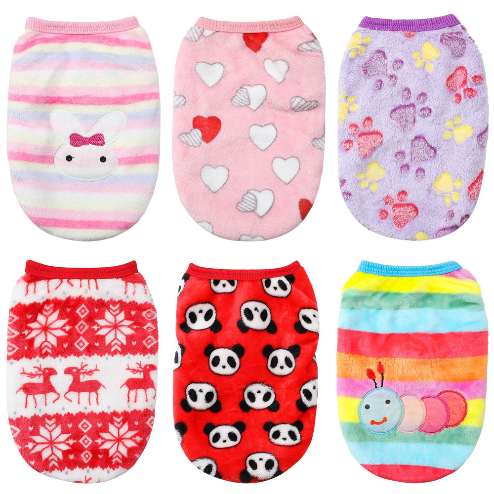 Weewooday puppy clothes 6 styles pack for winter warmth and style.