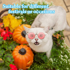 Weewooday retro pet sunglasses with metal frames for themed parties and photos.