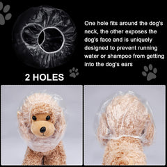 Weewooday transparent dog ear protection cap blocks water during baths