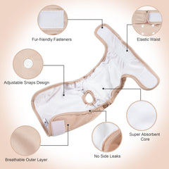 Wegreeco cat diapers adjustable-snaps shows customizable fit for comfortable wear.