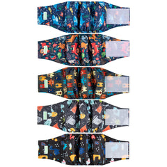 Wegreeco small dog diapers pack x-small reusable belly bands for training.