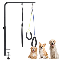 WeGXY dog grooming arm features 29-inch height adjustability for comfortable grooming of small and medium dogs