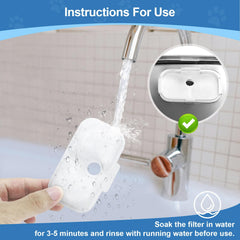 WEIKEY filter packaging sealed demonstrates ready-to-install replacement kit for pets.