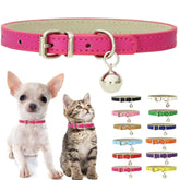 Weimostar hot pink XXS collar with bell improves small-pet visibility during walks.