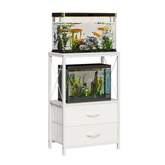 Welfuturer fish tank stand top view highlights space-saving two-tier design for 10-gallon tanks