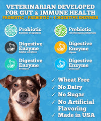 Well Loved Probiotics for Dogs prebiotic ingredient visual supporting gut health.