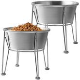 Wellbro elevated dog bowls stand for comfortable meals and better posture.