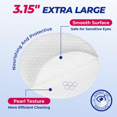 Wellix eye wipes lid opening demonstrates resealable design for moisture retention.