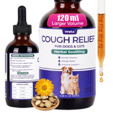 Wellix kennel cough bottle 120ml for dogs and cats, easy at-home cough relief.