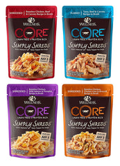 Wellness CORE Simply Shreds variety pack showing grain-free toppers for meals