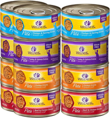 Wellness Natural cat pâté chicken 5oz can fuels active cats with protein.