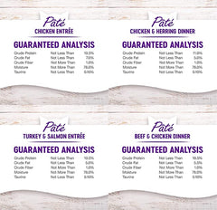 Wellness Natural cat pâté salmon turkey 5oz can supports a shiny coat with omega-3s.